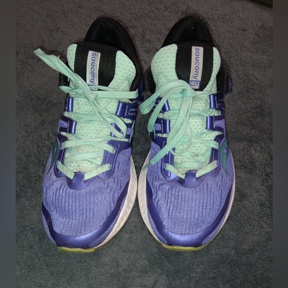 Saucony Shoes - Saucony Everun Women's Blueish Purple and Mint Running Shoes
